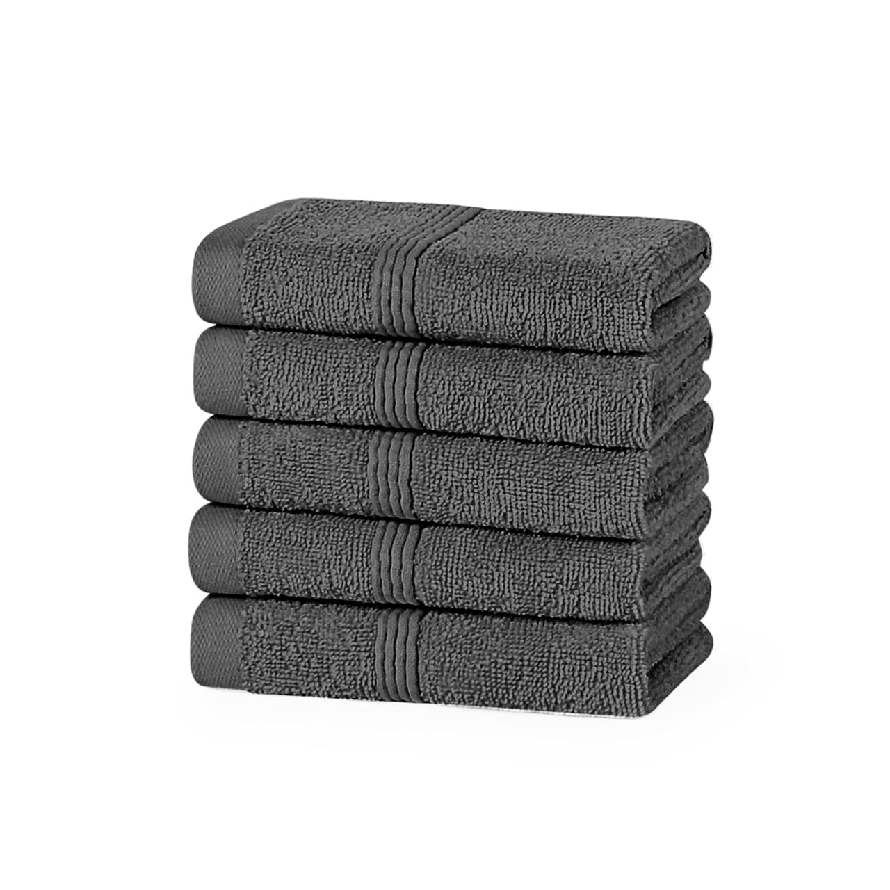 Inspire Me 500 GSM Extra Thick Plush Royal luxury Egyptian Cotton Towels Highly Absorbent Durable Hotel & Spa Bathroom (Set of 4) Machine Washable (Charcoal, Bath Sheet)