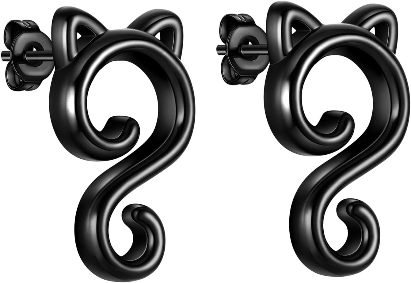 beautlace Cute Cat Adjustable Rings 18K Gold/Silver/Black Gun Plated Lovely Cats Animals Open Ring Jewelry for Women KR0029