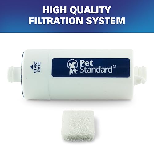Miniatura 3 de PET STANDARD Filtro de agua de repuesto y esponjas de prefiltro compatibles con la fuente de agua CATCARE para gatos, paquete de 2
