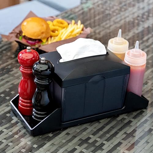 Miniatura 3 de Restaurantware Servilletero de 7 x 6.5 pulgadas, 1 dispensador de servilletas rectangular - Mesa, fácil acceso, dispensador de servilletas