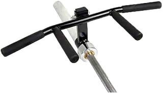 Large Multi-Grip T Bar Row Landmine Attachment - Straight Grip Weightlifting landmine Handle Fits for 2-Inch Olympic Bars Barbell Home Gym Back Exercise