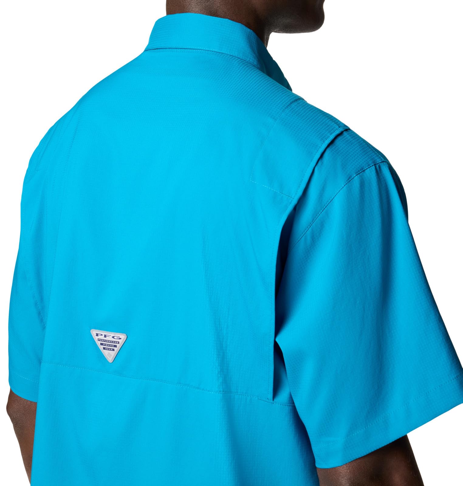 Columbia Mens PFG Tamiami II Short Sleeve Fishing Shirt, Blue Echo