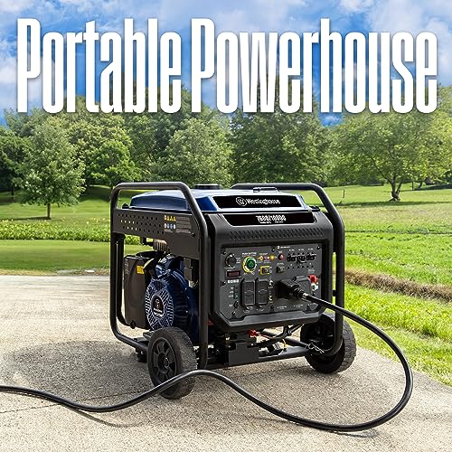 Westinghouse Outdoor Power Equipment 10000 Peak Watt Portable Open Frame Inverter Generator, Remote Electric Start with Auto Choke, Transfer Switch Ready, Gas Powered, CO Sensor - Image 4