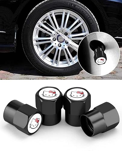 Miniatura 3 de 4 tapas de válvula Kuromi para válvulas de neumáticos de automóvil, tapas universales para neumáticos de automóvil, accesorios de automóvil, para