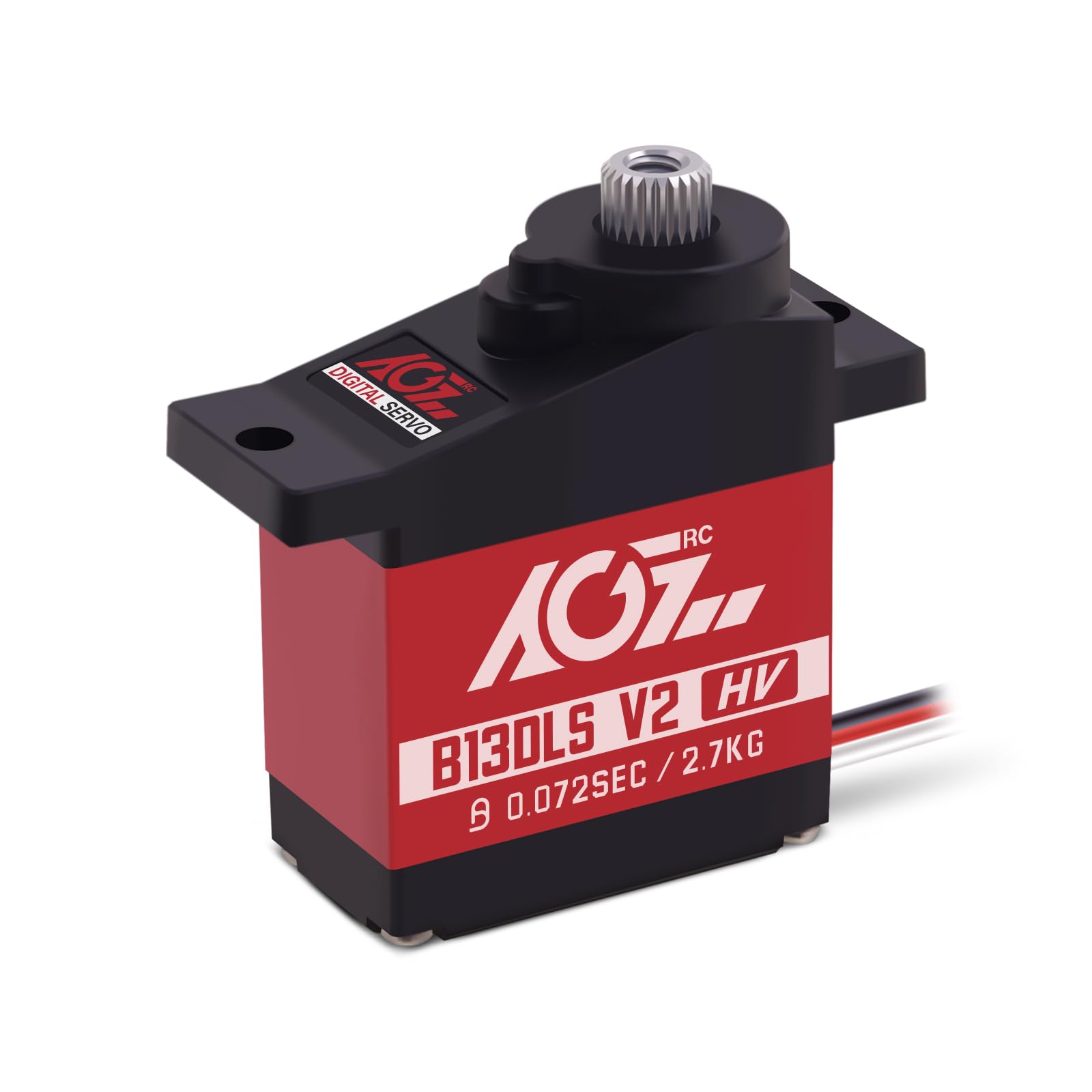 AGFRCSub-Micro RC Steering Servo-Motor - Upgrade Metal Case Titanium Gear 0.072Sec High Speed HV Mini Servo for 1/14 1/18 1/24 RC Car Crawler Plane (B13DLS V2)
