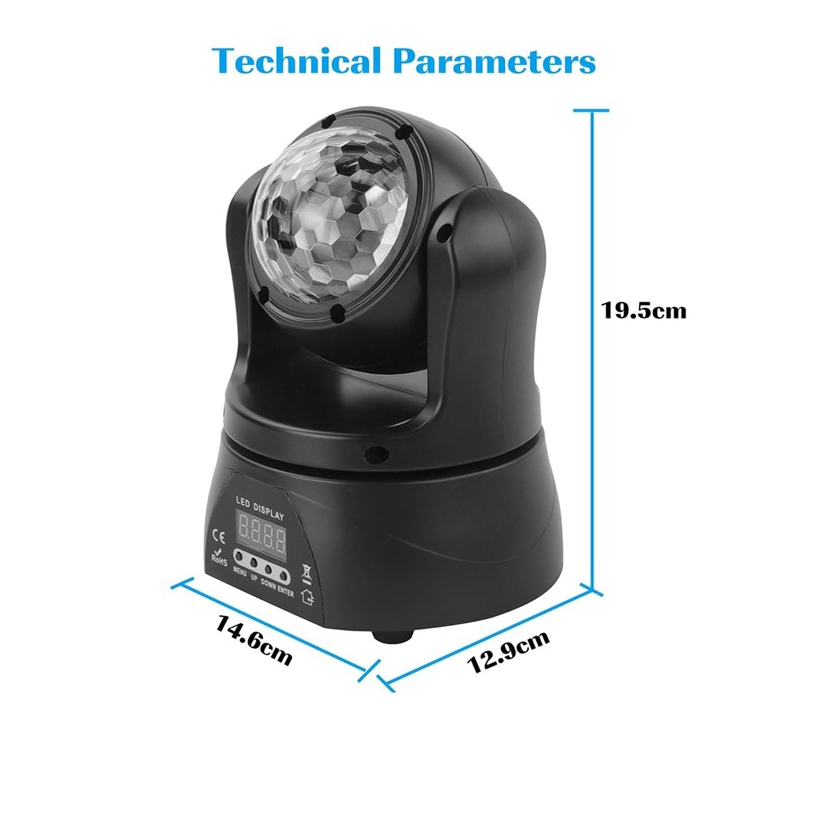 DJ-Lichter, RGB doppelseitige Moving Head Disco Lichter DJ Party Hochzeit Festival Publikum Bühne Weihnachten Halloween Licht