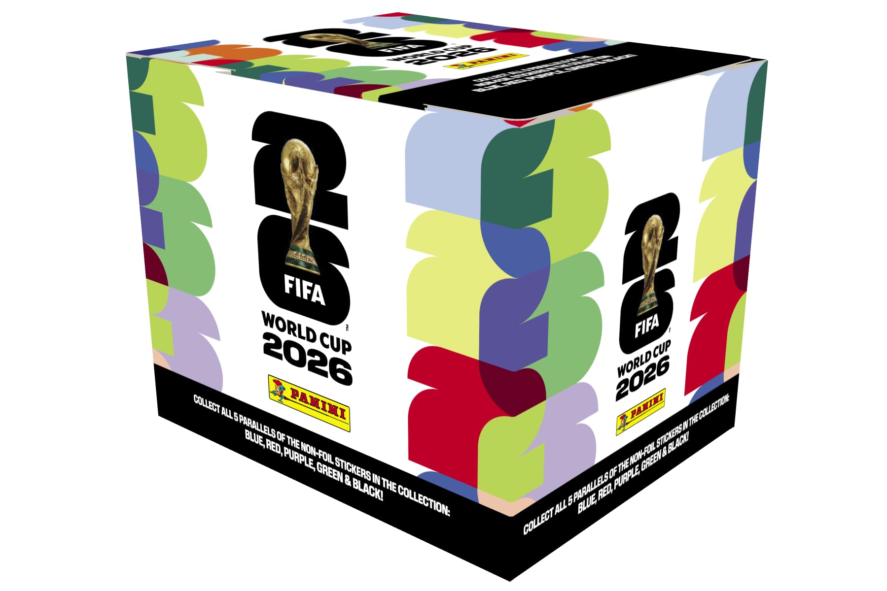 2026 Panini FIFA World Cup Sticker Collection Box – 50 Sticker Packs | Amazon Exclusive Orange Parallel | Official FIFA World Cup Trading Stickers |