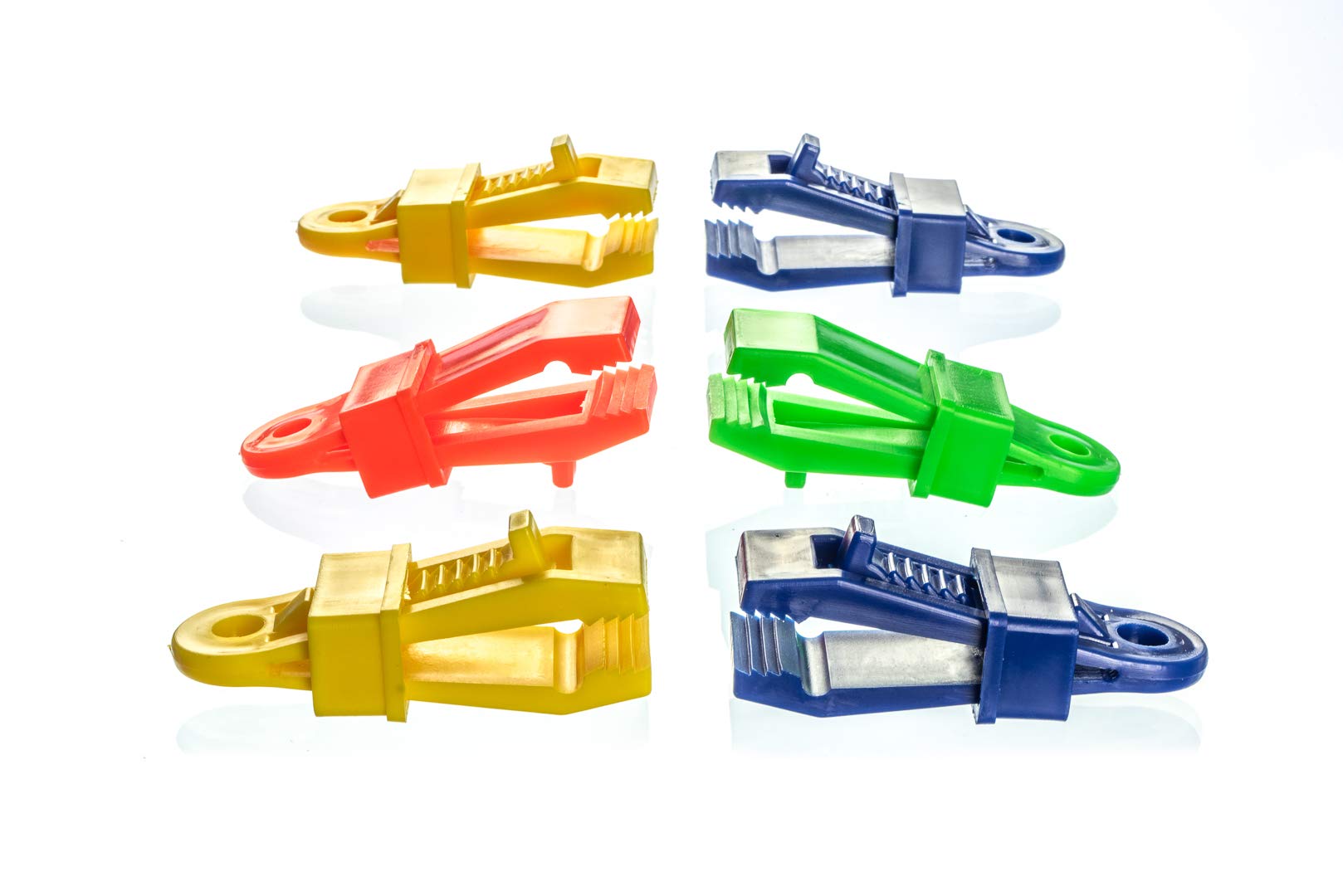 SE Assorted Color Awning/Tarp Clamp Set (12 PC.) - 9614AC12C
