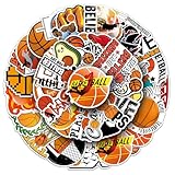 Sports - Basketball Stickers, 50PCs Basketball Player Coach Vinyl Decals for Laptop, Hydro Flask, Water Bottle Phone Stickers for Kids, Toddlers, Teens, Fans, Decals as Gifts & Rewards (Baball)