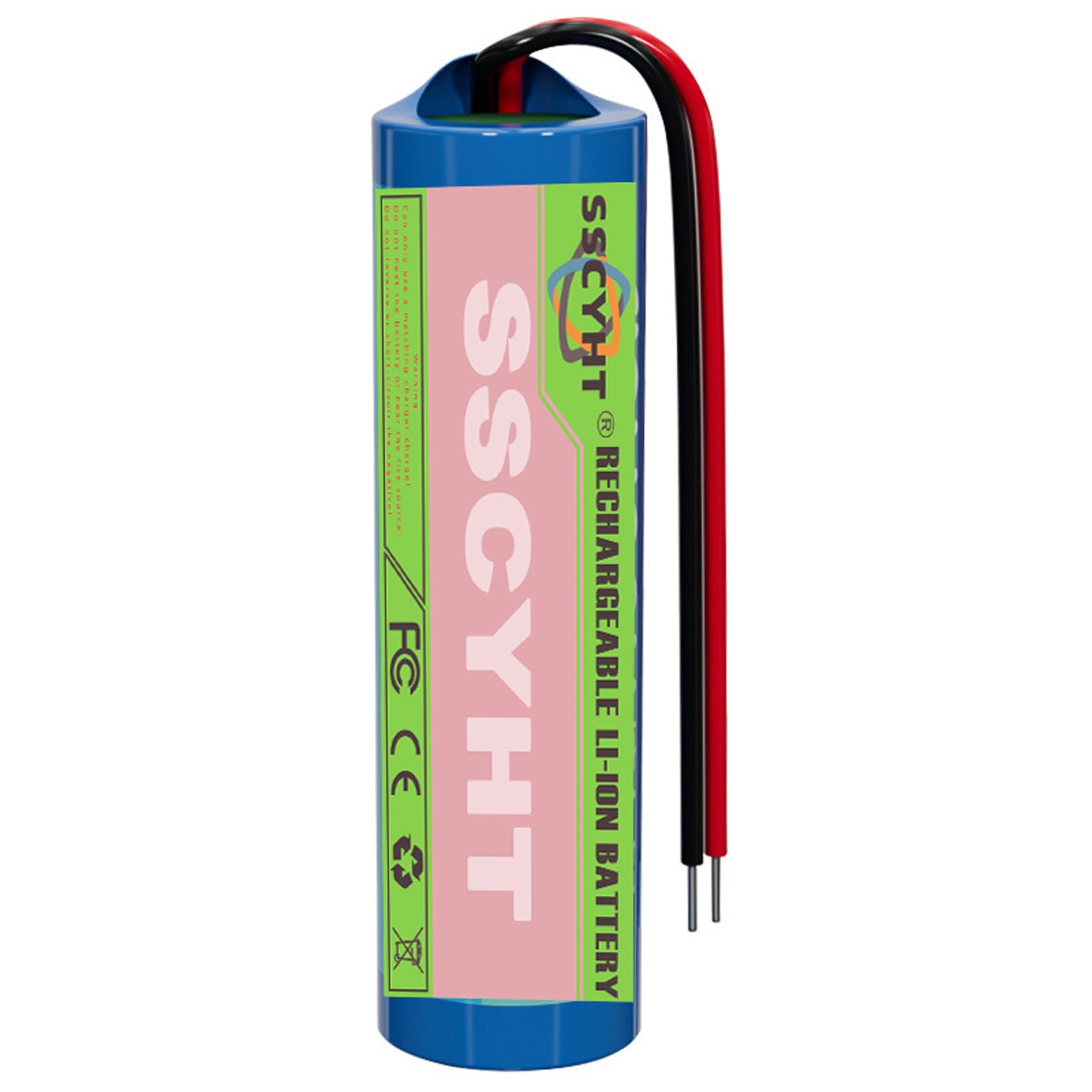 SSCYHT Single Battery 3.7V 2000mAh 2200mAh 3000mAh 3400mAh Rechargeable Li-ion Battery Replacement Lithium Battery Pack with Cable,3000mah