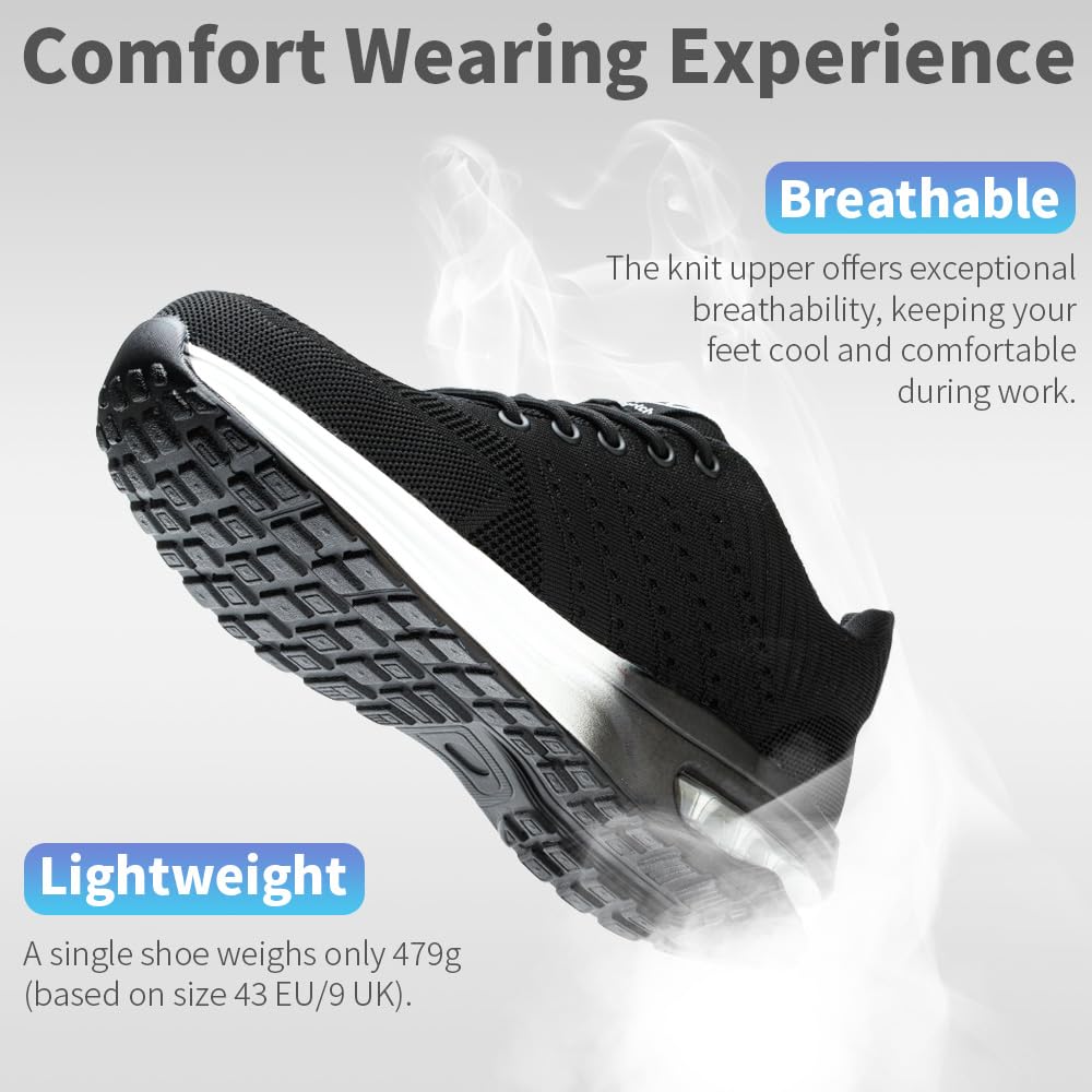 Scarpe Antinfortunistiche Uomo Donna Scarpe da Lavoroleggere Alte Comode Scarpe Sicurezza