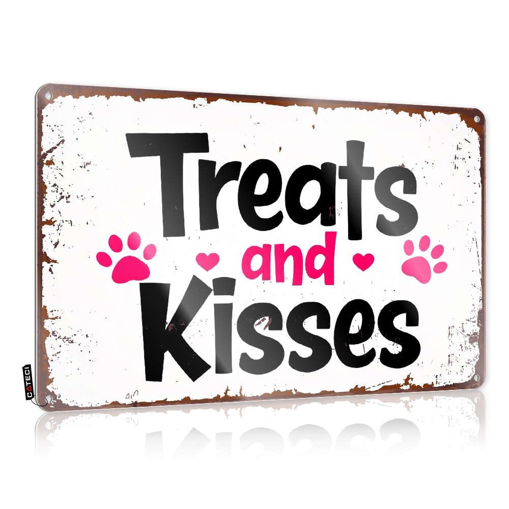 Sujd Colour Decorations Metal Wall Art - Treats And Kisses. Private Handmade Retro Style Decoration For Tailgating(30X40cm)