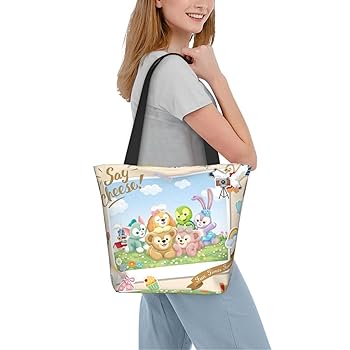 ブランケット ダッフィーフレンズ 収納トートバッグ付(未使用＊タグ付) Amazon | おしゃれ レディース 帆布 ダッフィーフレンズ トート