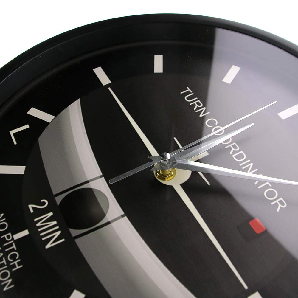 Aviation Classic Silent No Tick Reloj de pared redondo Estilo de cabina de avión Reloj de pared con esfera Reloj de instrumentos de avión Pilotos Gift-metal_Frame -Metal_Frame_with_acrílico_glass