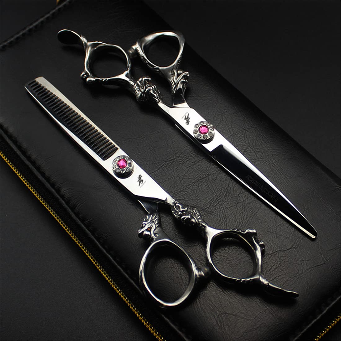 6,0 Pouces Coiffure Professionnelle Amincissement Et Coupe De Ciseaux De Coupe, Ciseaux De Coupe des Cheveux en Acier Inoxydable, pour Femmes/Hommes/Enfants/Animaux Domestiques