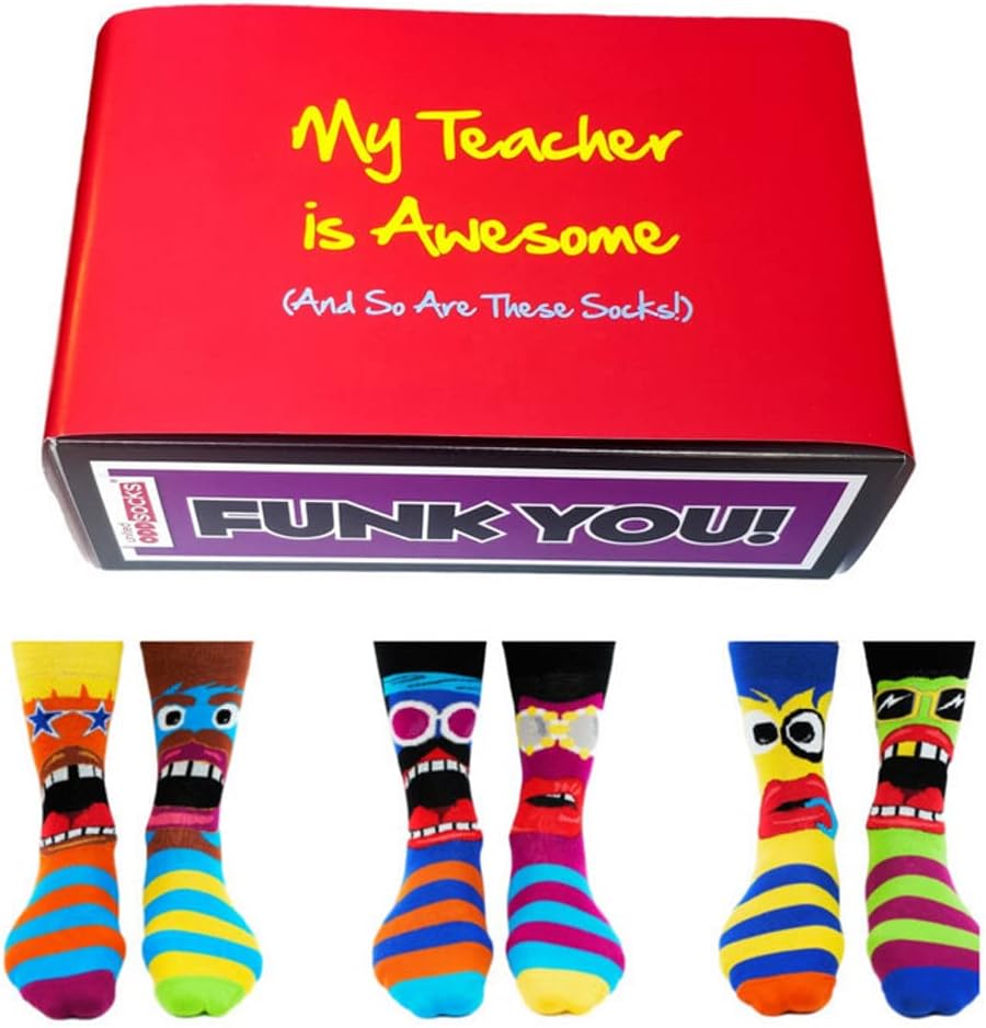 United Oddsocks Mens Socks Awesome Teacher Novelty Socks UK 611