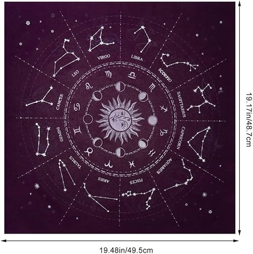 Miniatura 7 de Mantel de tela para cartas de tarot de altar de 12 constelaciones, mantel de astrología, tarot, adivinación, tarjetas, mantel de mesa, tapiz,