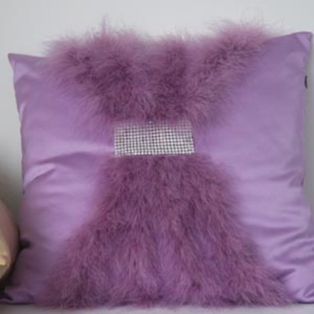 Coussin long Mao Shafa uni haut de gamme en fibre chimique raffinée C 43x43