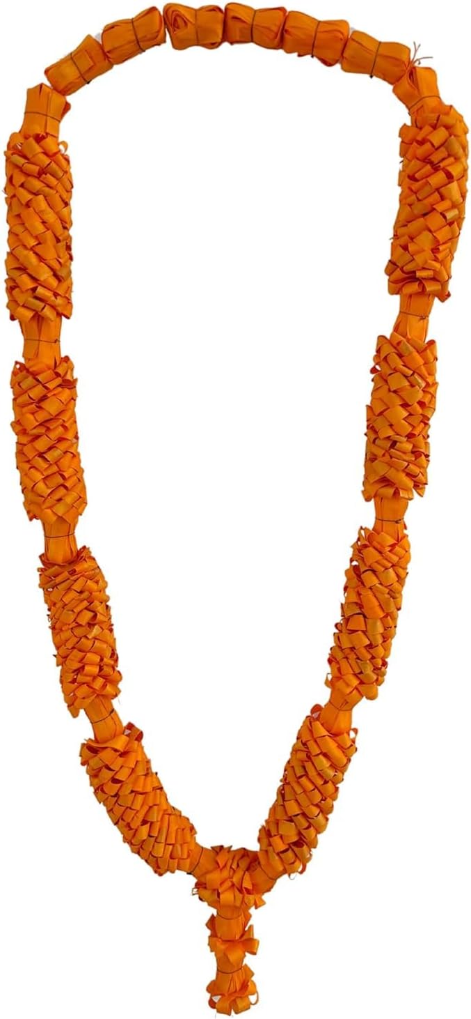 Rastra Mangal Store Garland mal Chandan Haar Mala Garland for God and Pitra/Ancestors/Loved Ones Photo Frame & Idols TY10-4 (Step 4_Yellow)(30 inch /75 cm) Photo Frame malause to god and pitra and