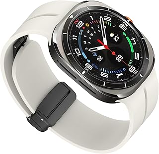 سوار ساعة سامسونج جالاكسي ووتش الترا من إيس إيزي، مصنوع من السيليكون المطاطي الناعم، مقاوم للماء، بمشبك إبزيم مغناطيسي قابل للطي، مناسب كبديل لساعة سامسونج جالاكسي ووتش 7 الترا 47 ملم (2024)