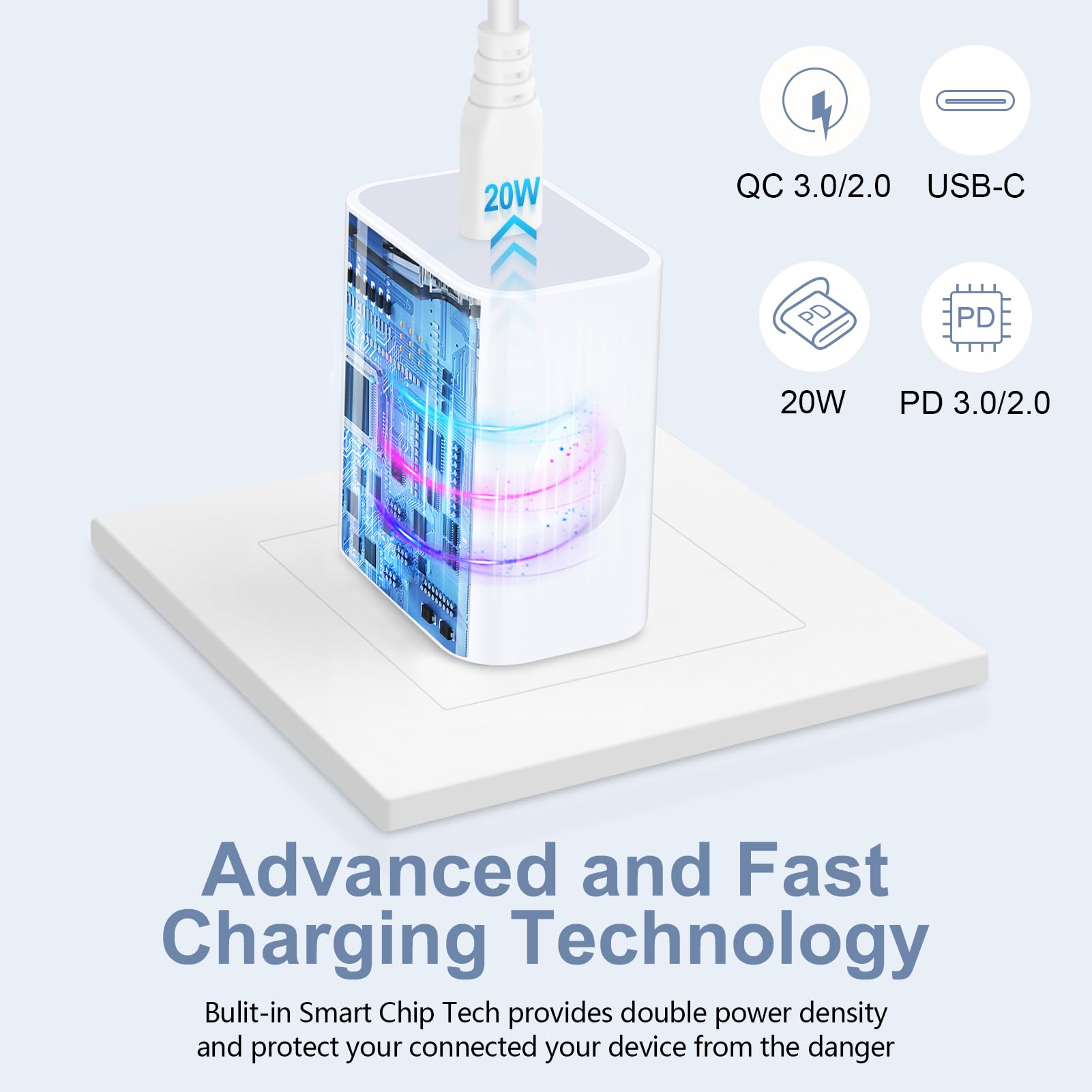 USB C Samsung S24 Fast Charging Block for Galaxy S23 FE Ultra S22 Plus S21 S20 A25 A05 A05S A14 5G A54 A34 A13,iPhone 15 Pro Max 15 Plus 14 13 12,20W Pixel Type C Plug Wall Power Fast Adapter Box Cube