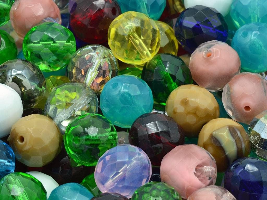 150pcs Fire Polished Faceted Beads Round 10 mm, Black Luster Gold (23980-14485), Bohemia Crystal Glass, Czechia 15119001