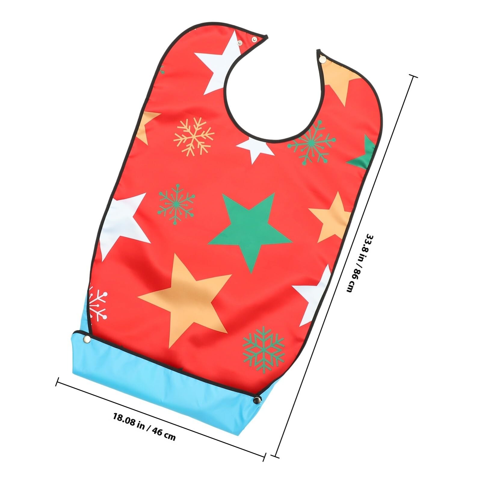 3 Stück pack Weihnachts Lätzchen für Erwachsene aus Polyester und Pu mit Kleiderschutz und Einfachem Verschluss zum Essen den Täglichen Gebrauch bei Senioren