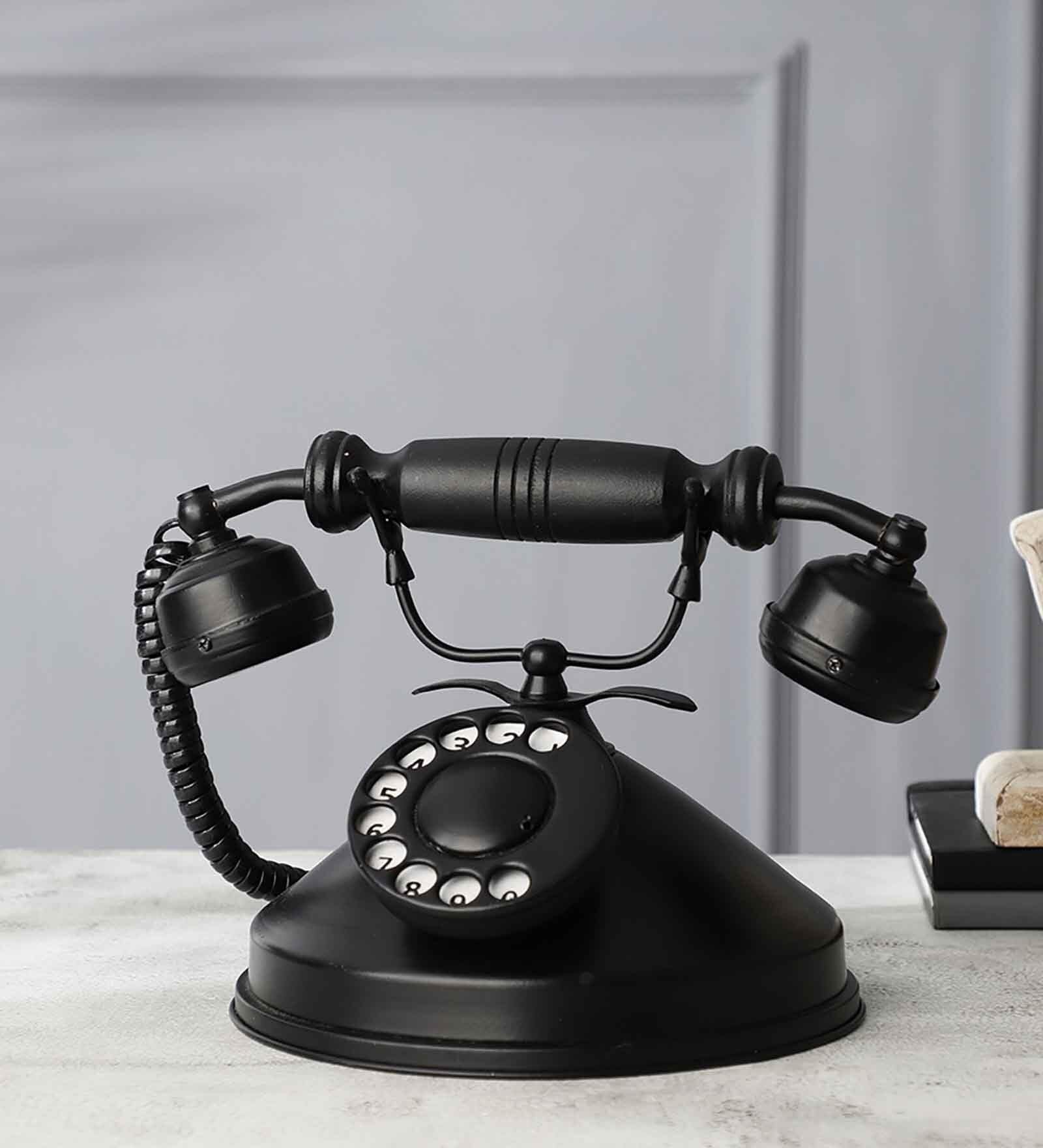 Vintage Metal Antique Telephone Victorian Old Classic Look Non Working Telephone Only for Decoration