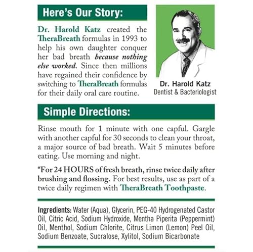 Therabreath 697029101162-IH Dentist Recommended Fresh Breath Oral Rinse thumb #3