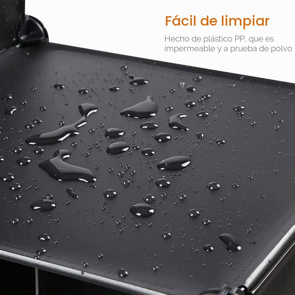 HOMIDEC Armario Modular, Guardarropa portátil para Colgar Ropa, 20 Cubo Ropero Armario Combinado con 3 Barra Colgante, Armario de Almacenaje de Ropa para Dormitorio