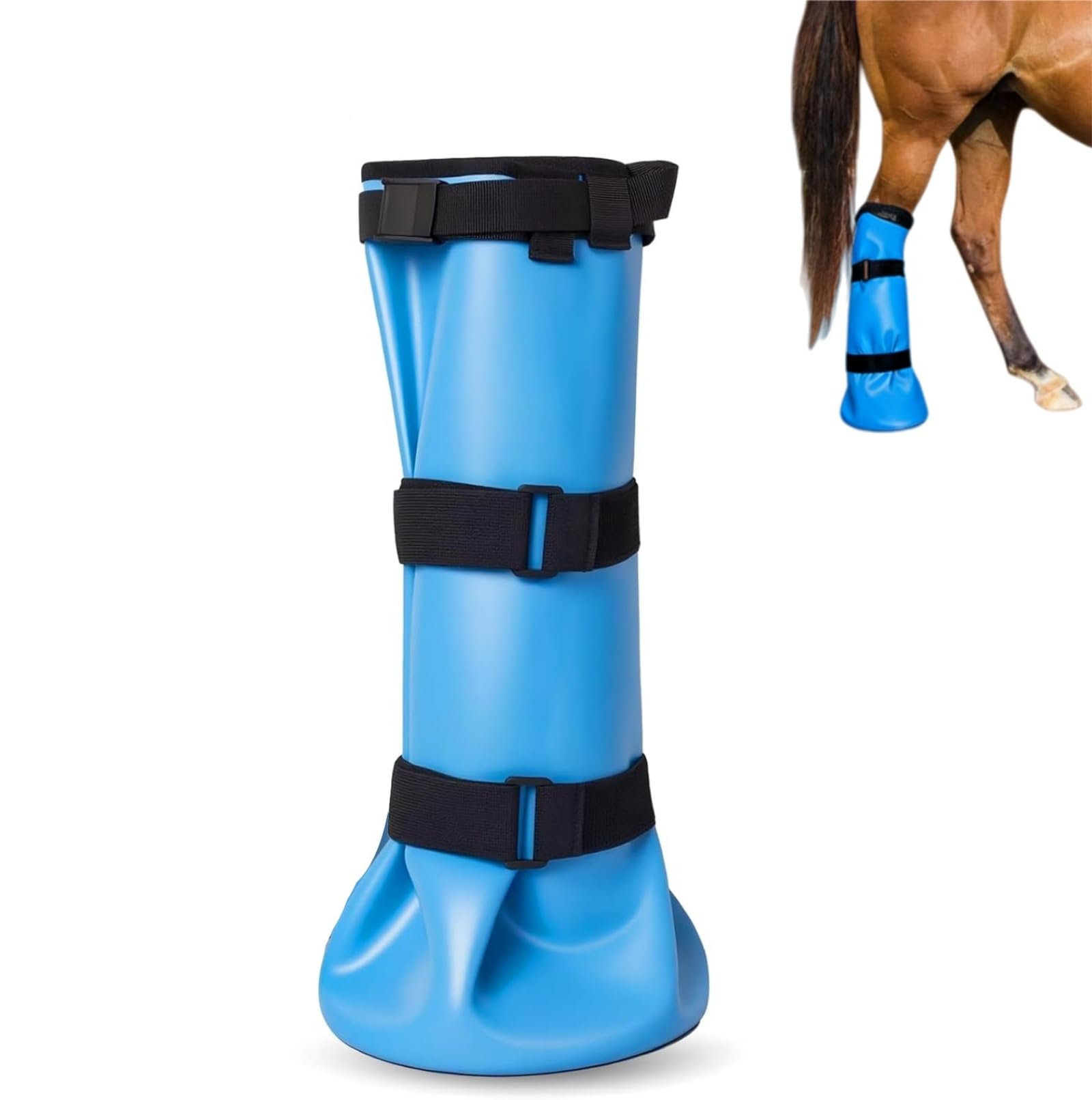 Guangyu Hufeinweichstiefel für Hufprobleme,Behandlungsschuh Pferdehufe, Hufe Pflege Mit Eva Einlage, Pferdehufumwickelte Stiefel, zur Hufverletzung Strahlfäule, Bakteriellen Infektionen