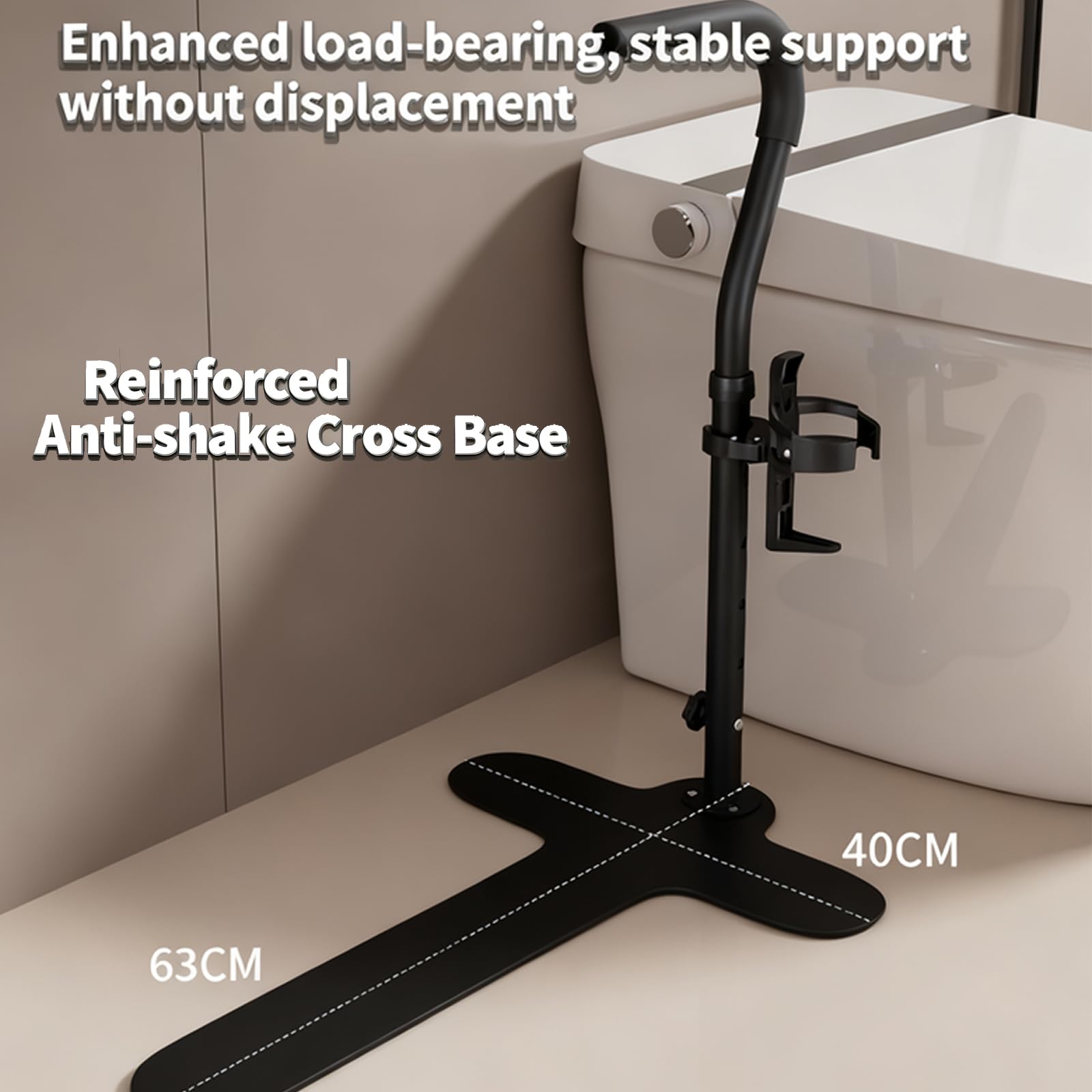 Ayuda Para Levantarse, Ayuda Sofá Barra De Apoyo Para Personas Mayores Con Portavasos 62-87 Cm Ayuda Para Levantarse De Altura Ajustable Para Sillón Asistencia Diaria Para Personas Con Discapacidad