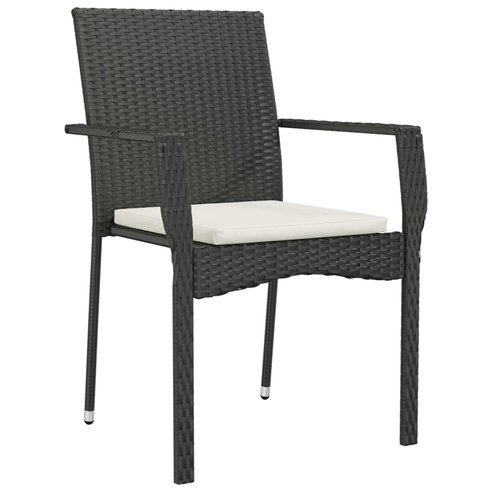 3184989 Set da Pranzo da Giardino 5 pz Nero con Cuscini in Polyrattan Testata in Legno,Testata Letto Matrimoniale Muebles Dormitorio Spalliera Letto Testiere per Letto Matrimoniale