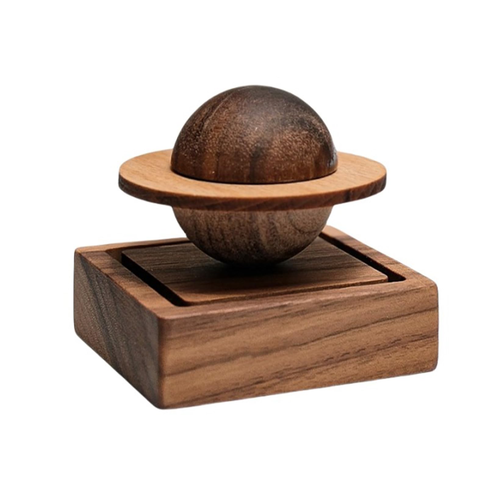 Handcrafted Wooden Sphere Shape Scent Diffuser Compacts Size Aromatherapies Essential Oil Dispenser Home Vehicle Use Travel Air Freshener