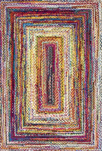Tapete Bohemio Multicolor 4 x 6 Pies Hecho A Mano miniatura 2