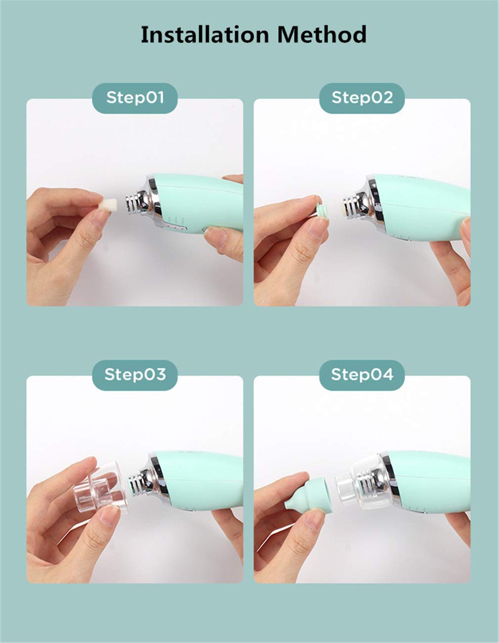 Elettrico Aspiratore Nasale, Aspiratore Nasale Newborn USB Naso Ricaricabile Cleaner, Clear Stuffy Noses Velocemente E Delicatamente, per Neonati Neonati E nei Bambini
