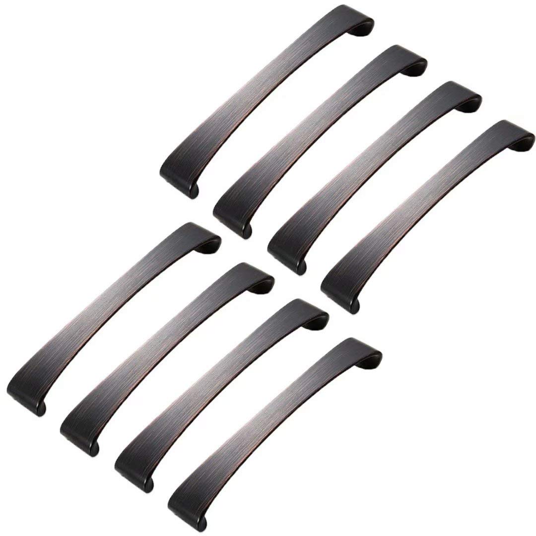 NLQCSXWEP Zinc Alloy Cabinet Bow Handle, 8 Pcs Black Red Zinc Alloy Cabinet Drawer Pull Handles with Hole Distances 96-192mm(Hole Distance:128mm)
