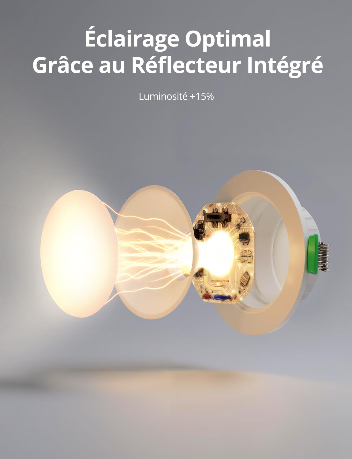 Bojim Spot LED Encastrable Salle de Bain IP44, 230V Spots de Plafond Trou 68mm - 80mm, Éclairage Encastré Extra Plat 5W, Blanc Chaud Neutre Froid pour Cuisine Chambre Salon, Lot de 10