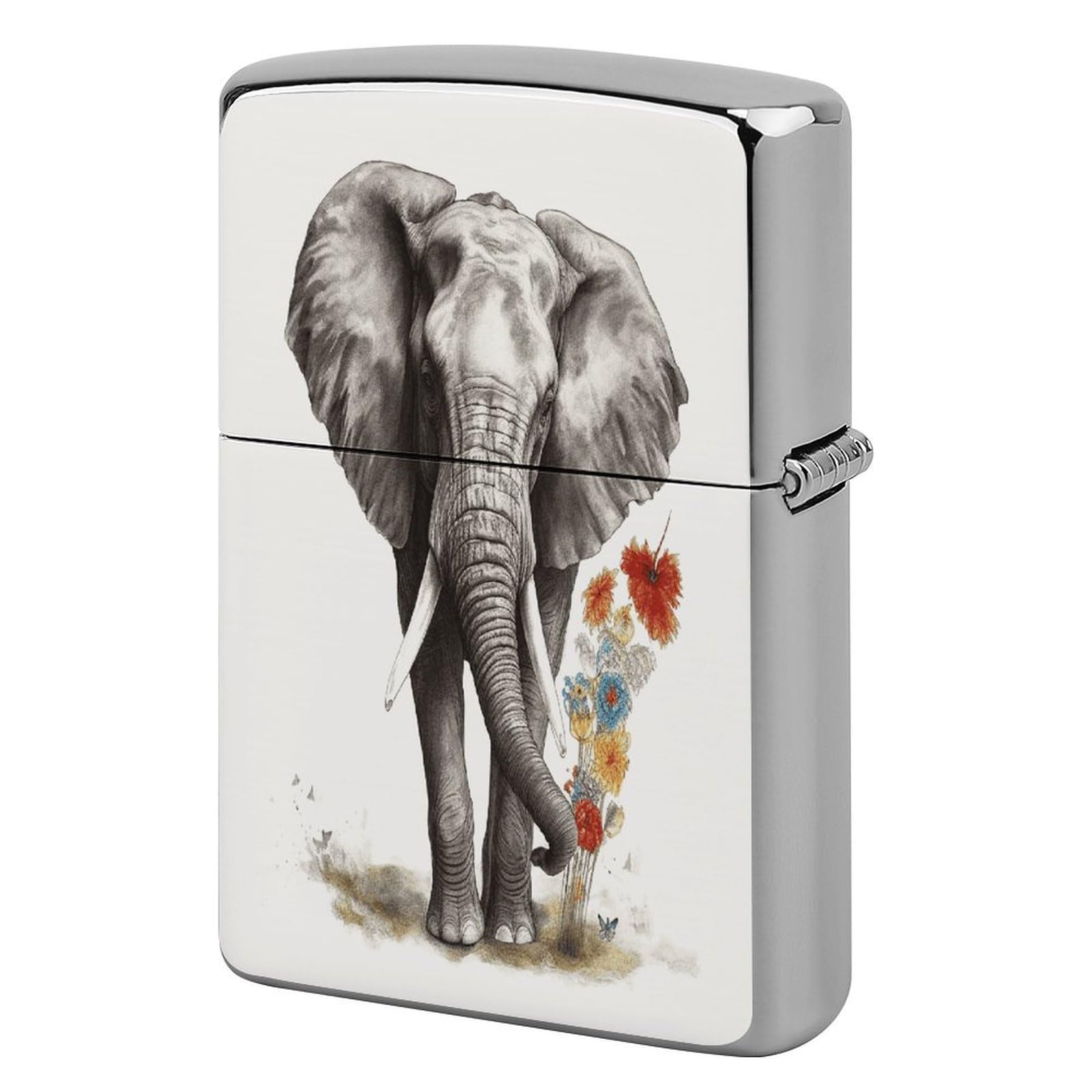 Fodpand Style Elephant5 Metal Lighter Case Cover Lighter Sleeve
