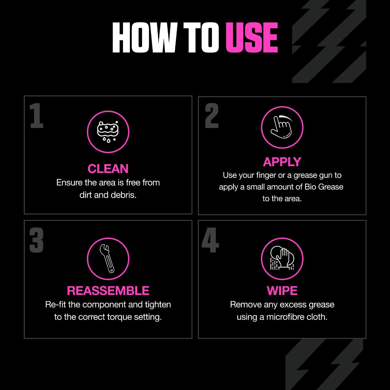 Muc-Off Bio Grease, 150 Grammi - Grasso Bici Impermeabile, per Assemblaggio di Biciclette - Grasso per Bicicletta, Riduce l'Attrito delle Parti Mobili