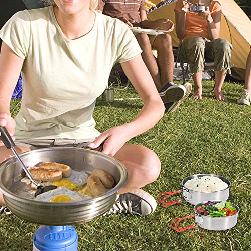 Nishore 2 Pcs Tigelas De Aço Inoxidável para Placas de Jantar de Cozinha Ao Ar Livre de Acampamento