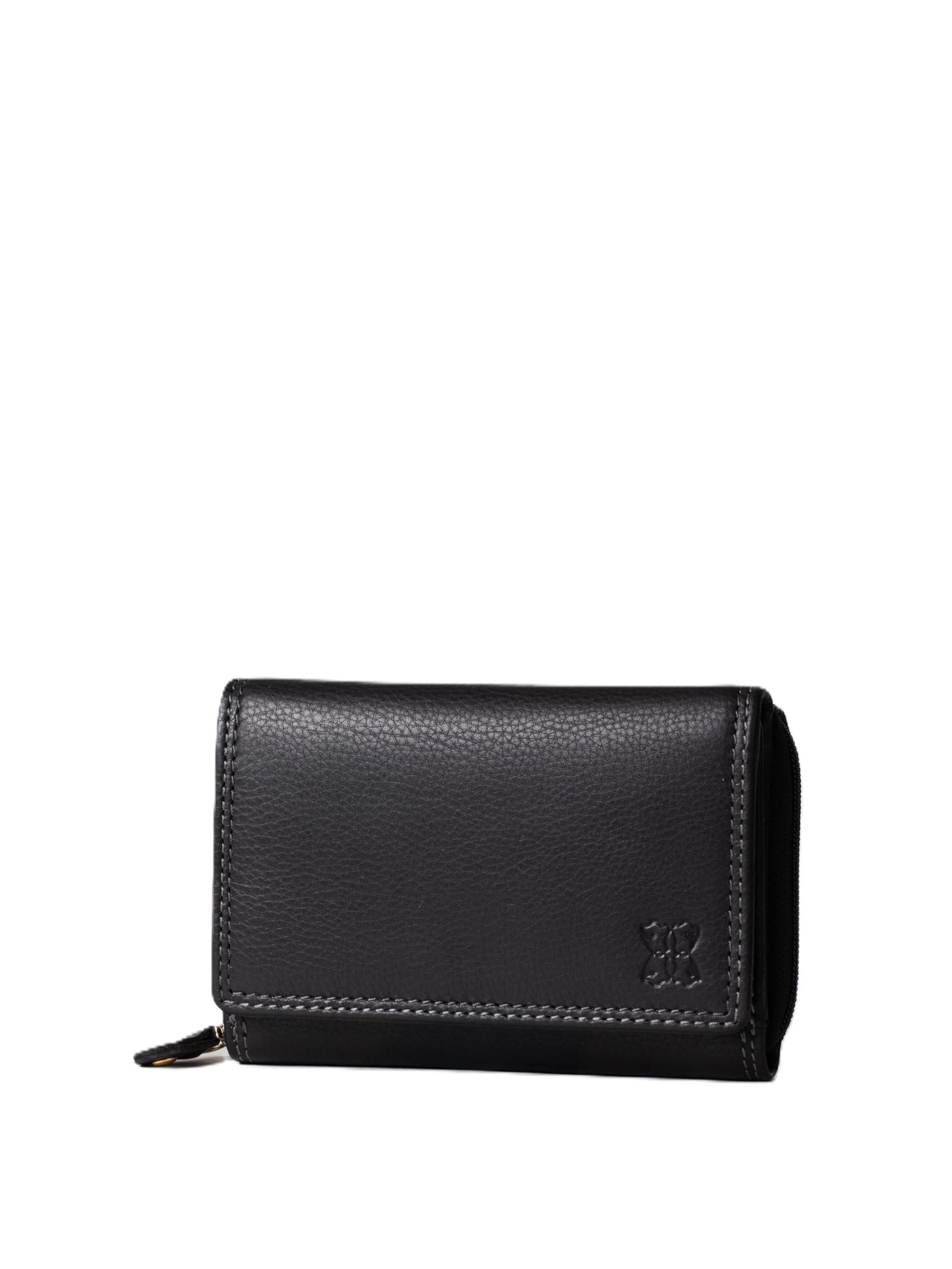 Lakeland Leather Ladies 12.5cm Leather Purse in Black