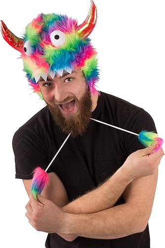 Miniatura 6 de Tigerdoe Disfraz de sombrero de monstruo, paquete de 2 sombreros divertidos locos, suministros para fiesta de cumpleaños con temática de monstruo,