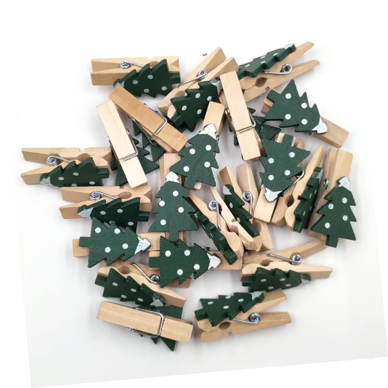 ABOOFAN 25 Piezas astillas de Madera navideñas Mini Ropa para la Foto Tarjetas de felicitación Clips de Fotos de Madera Clavijas de Fotos con Clip artesanía Clip de Madera pequeño Abrigo