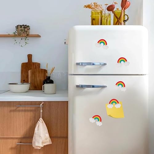 Miniatura 3 de DOITOOL 5 imanes de arco iris para nevera, arco iris, imanes de nevera, calcomanías magnéticas para refrigerador para nevera, casillero, pizarra,