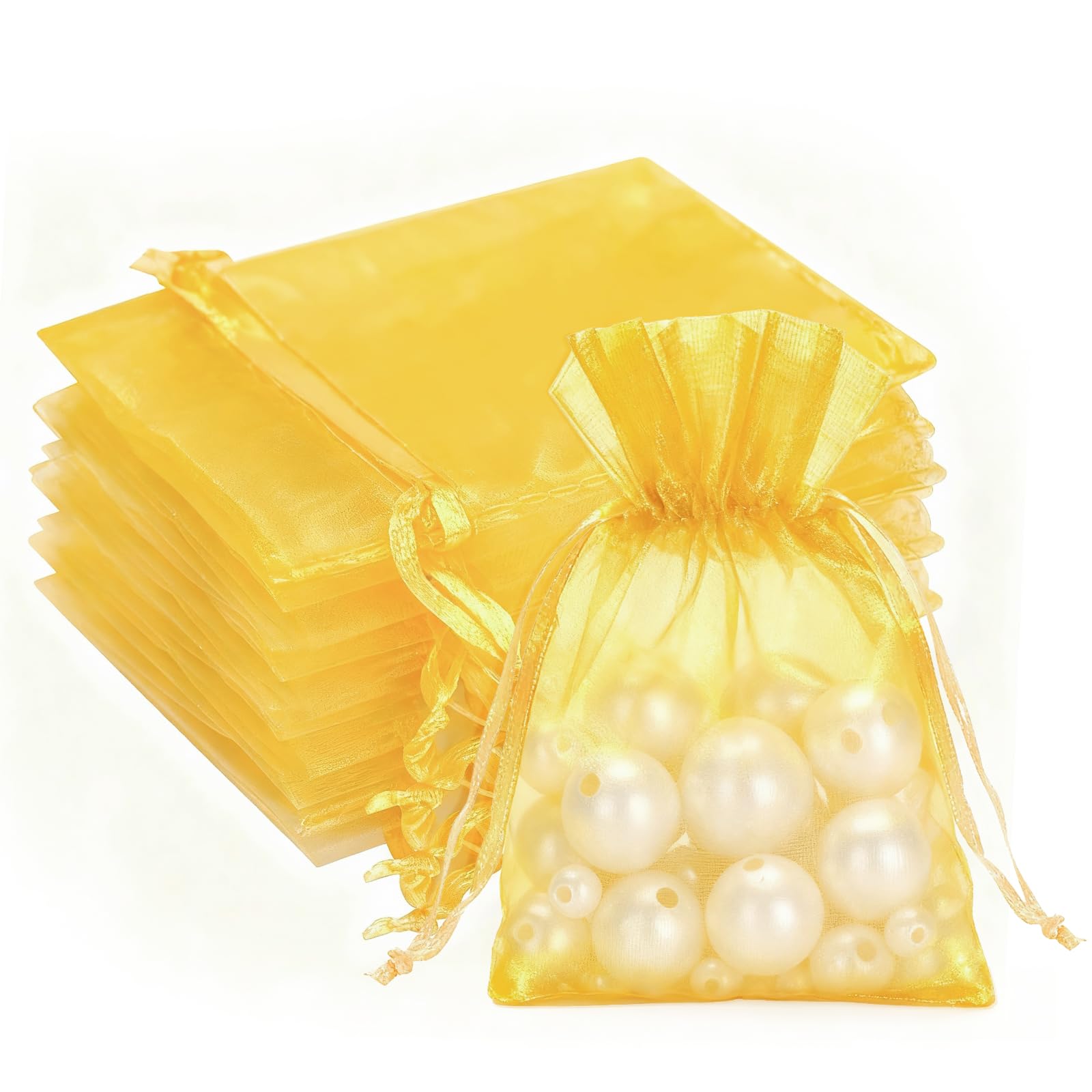 G2PLUS White Organza Gift Pouches - 7x9 CM Small Organza Favor Bags, 50 PCS Wedding Jewelry Bags - Clear Mesh Pouches for Wedding, Christmas, Birthday, Anniversary — view 65