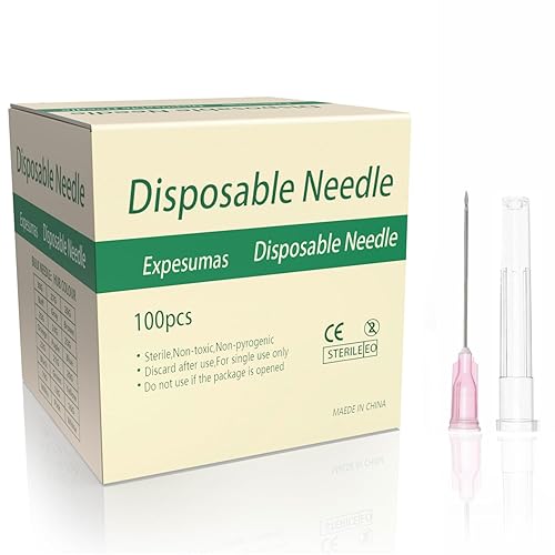 100 Pack 18 Gauge 1.5 Inch Sterile Disposable Lab Supplies, Scientific and Industrial Dispensing Needle Accessories - 18Ga 1.5inch