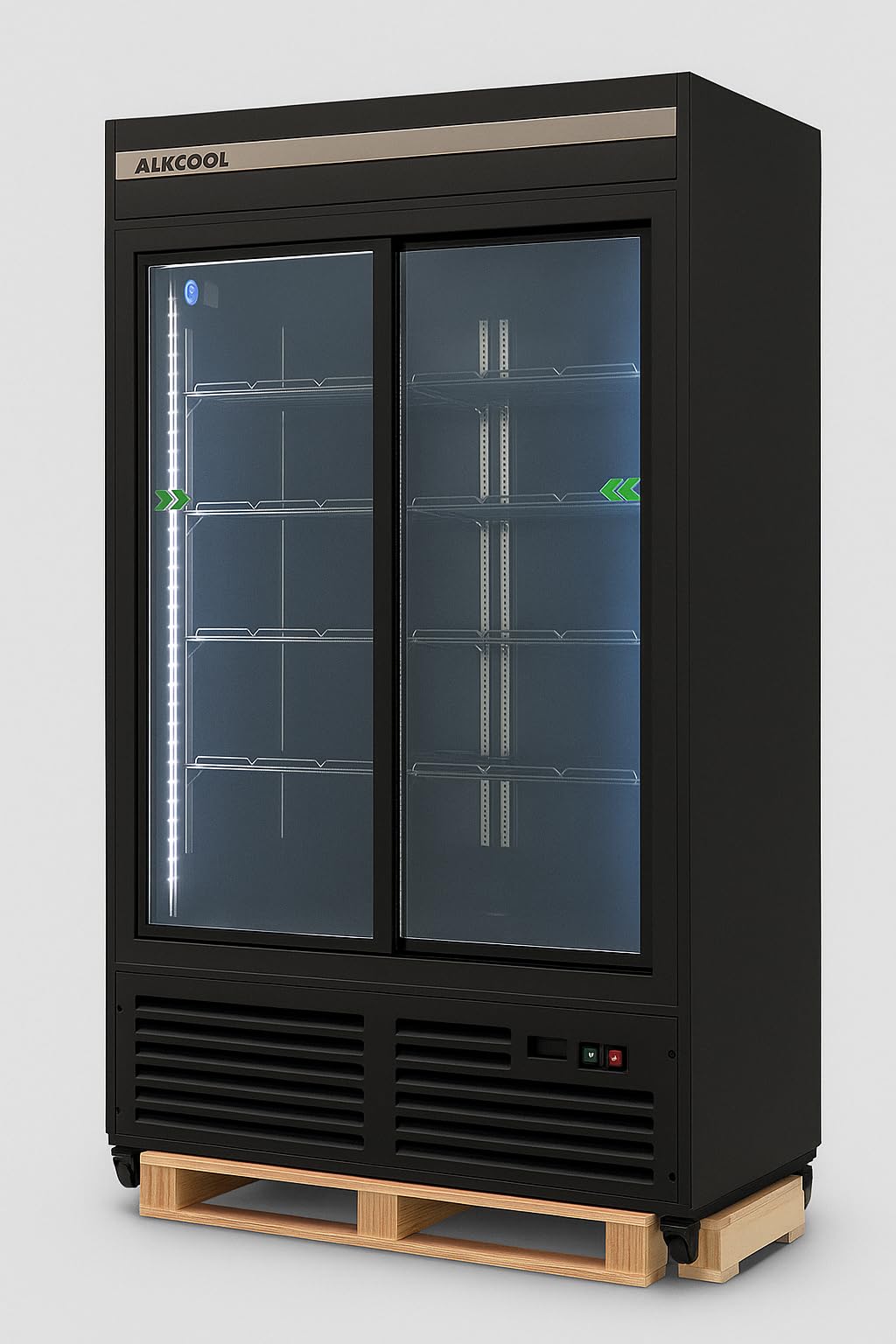 Nafcoool Commercial Flower Beverage Cooler Floral Display Fridge,Glass Door Drink Refrigerator With LED Light Adjustable Shelves,Etl Sanitation,Wheels Included,43 Cu Ft,47" Wide,Wheels Included on Fridge.com - View 4