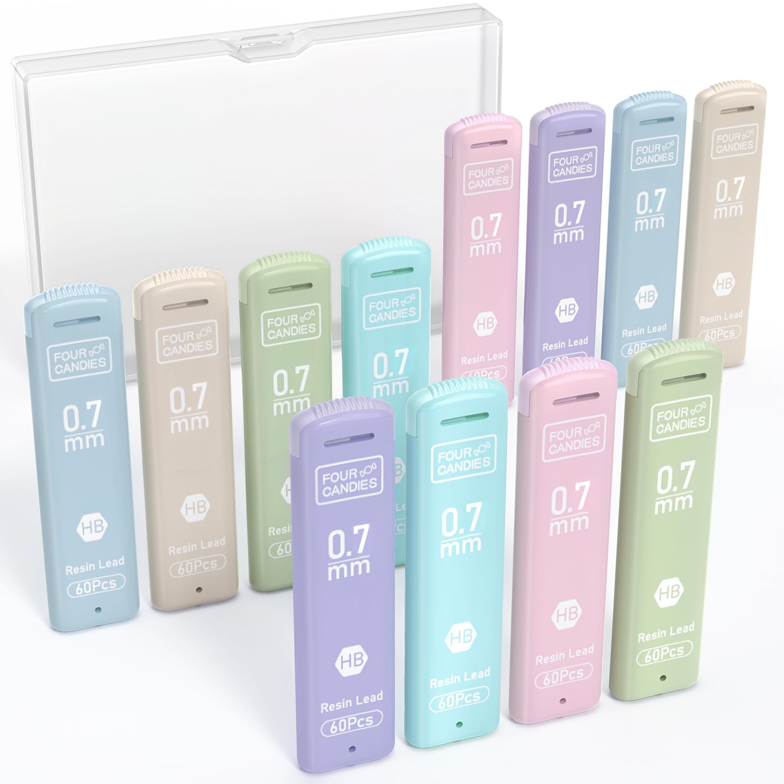 Amazon.co.jp: Four Candies シャープペンシル芯 0.7mm HB 12個 720本