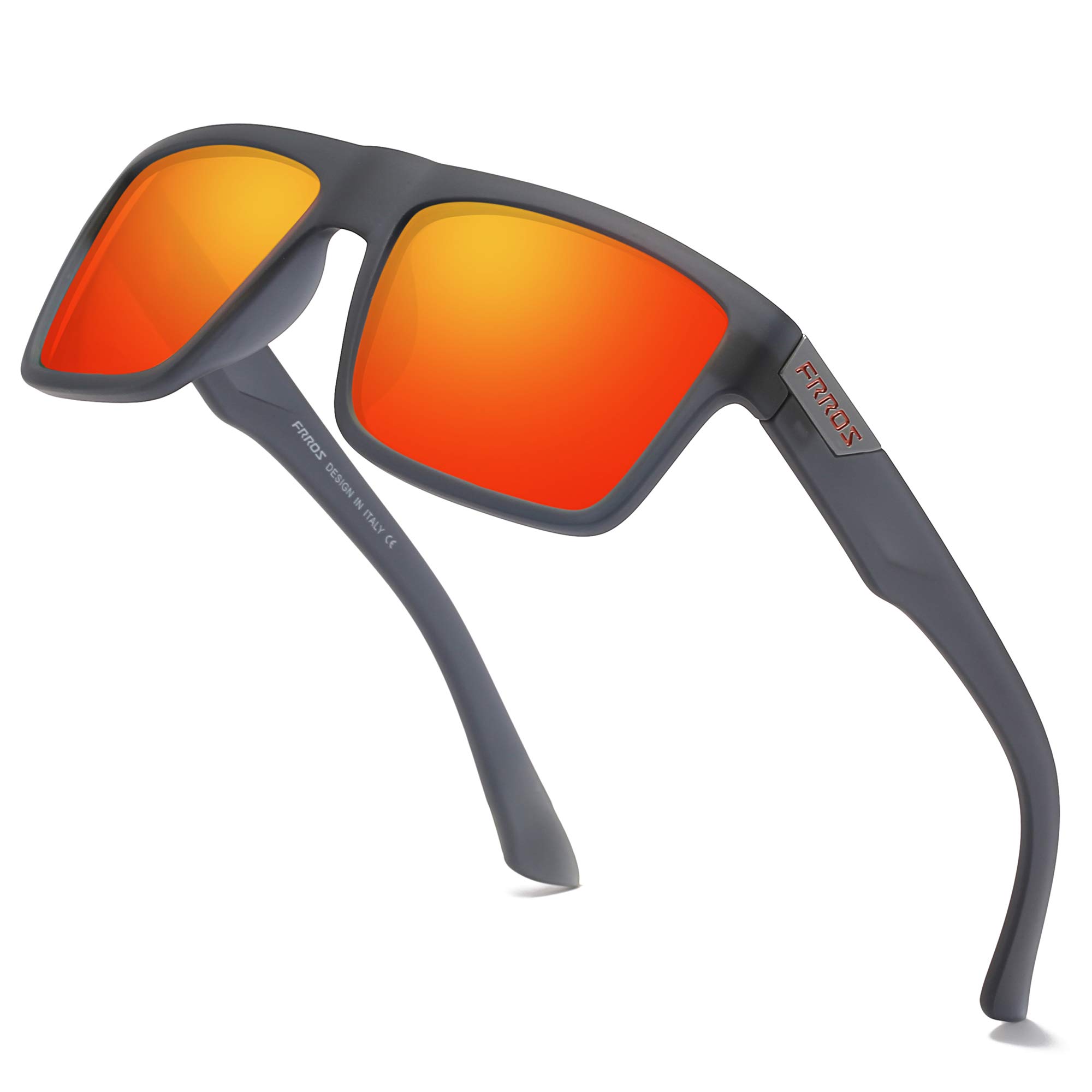 FRROS Polarized Sunglasses for Men and Women Driving Square Casual Sun Glasses 100% UV Protection 918